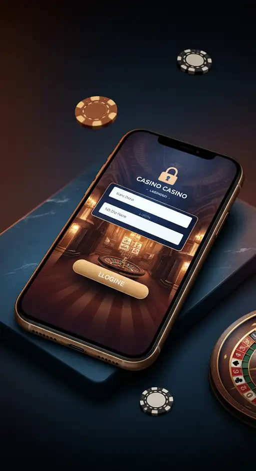 Interface de connexion sécurisée de Julius Casino affichant les champs d'email et mot de passe, avec des éléments visuels de protection des données et d'accès rapide au tableau de bord.