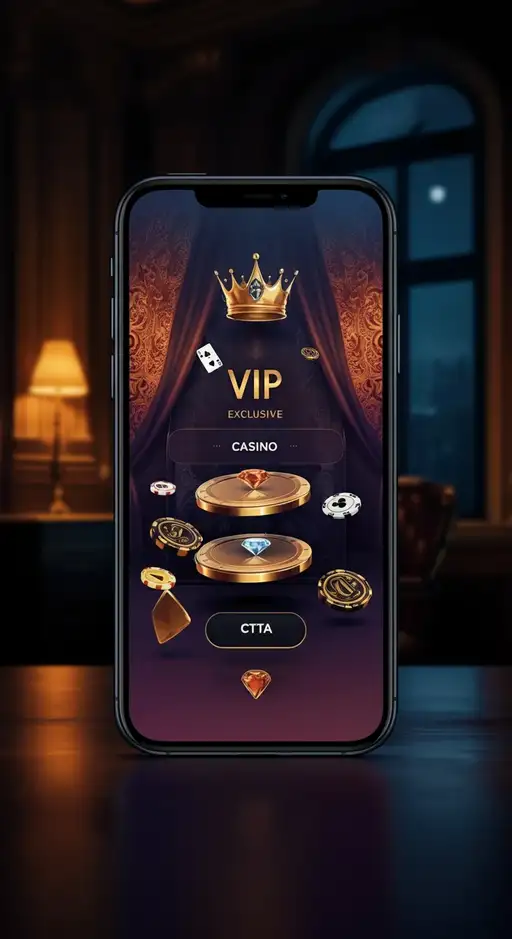 Visuel représentant les insignes des différents niveaux VIP de Casino Julius, symbolisant l'ascension dans le Cursus Honorum avec des couronnes et des parchemins d'or et d'argent.